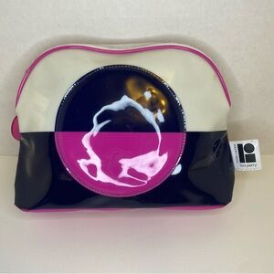Estée Lauder x Lisa Perry Cream Pink Purple Cosmetic Bag Large Makeup Pouch
